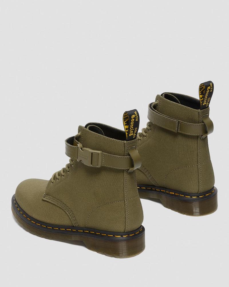 Dr Martens 1460 Futura Olive Riemen Veterlaarzen Dames Olijfgroen | NL 610QMA